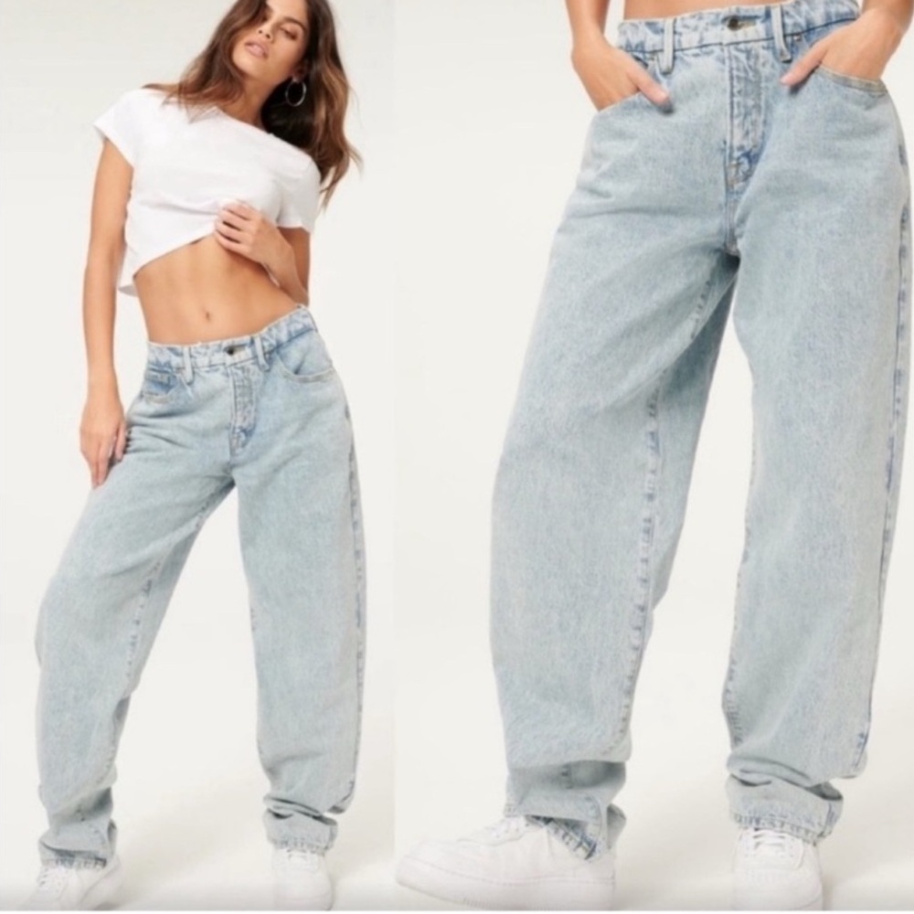 Good American Good 90s Baggy Mid-Rise Jeans